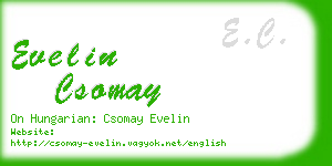 evelin csomay business card